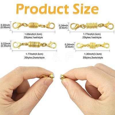 8 Styles Brass Magnetic Clasps Converter KK-FS0001-94-1