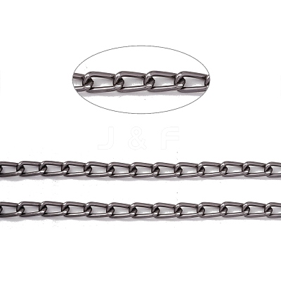 Oval Oxidation Aluminum Curb Chains CHA-G001-11A-EB-1