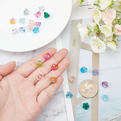 24Pcs 12 Colors Transparent Czech Glass Beads GLAA-SC0001-53-1