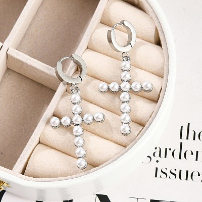 304 Stainless Steel Hoop Earrings EJEW-A119-08P-1