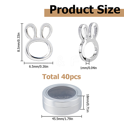 40Pcs Brass Linking Rings KK-HS0002-14A-1