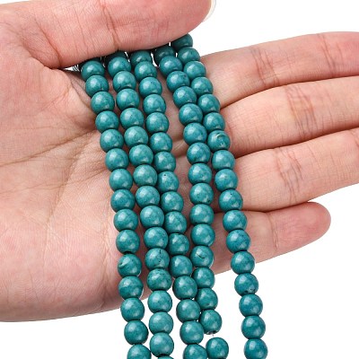 Synthetic Turquoise Beads Strands TURQ-G106-6mm-02E-1