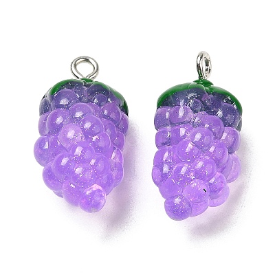 Transparent Resin Fruit Pendants CRES-Z003-02A-1