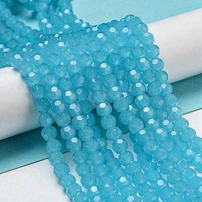 Imitation Jade Glass Beads Stands EGLA-A035-J6mm-D04-1