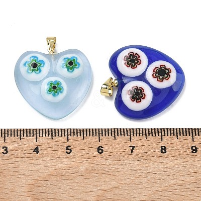 Handmade Lampwork Pendants LAMP-D006-04G-1
