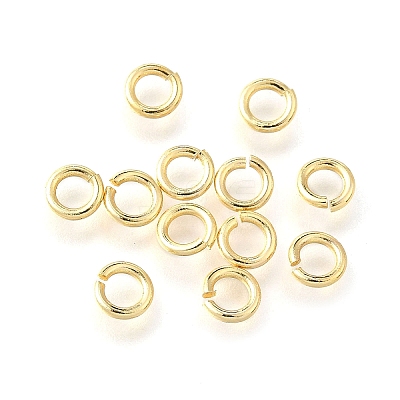 Brass Open Jump Rings X-KK-V007-004G-03-1