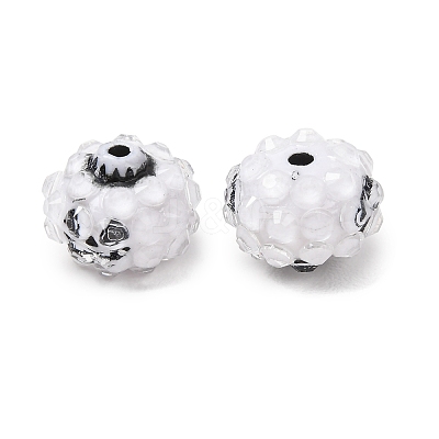 Halloween Opaque Acrylic & Resin Rhinestone Beads RB-CBA95A4-01A-1