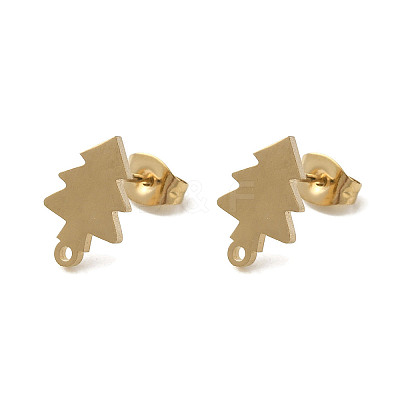 Ion Plating(IP) 304 Stainless Steel Stud Earring Findings STAS-I206-23G-1
