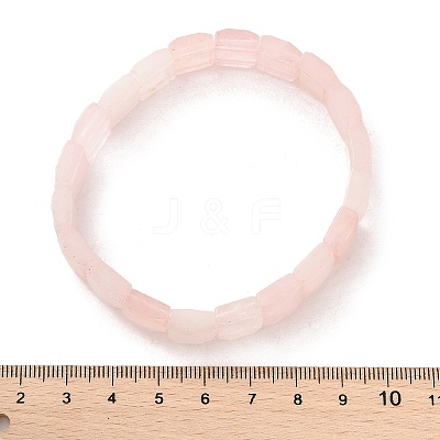 Natural Rose Quartz Gemstone Stretch Bracelets BJEW-F406-B04-1