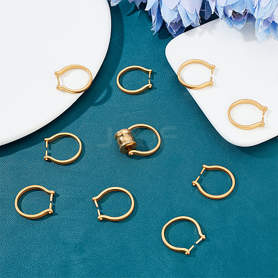 10Pcs Adjustable Brass Finger Rings Components KK-AR0002-62-1