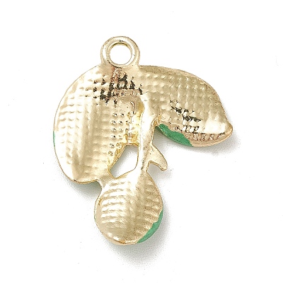 Rack Plating Alloy Enamel Pendants PALLOY-M199-16G-1