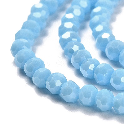 Electroplate Opaque Glass Beads Strands EGLA-A035-P4mm-A08-1