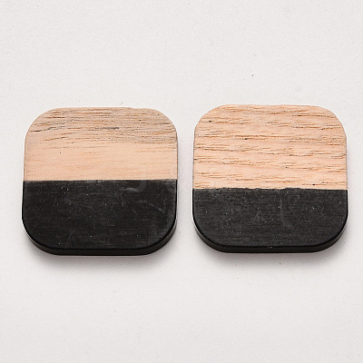 Resin & Wood Cabochons RESI-S384-010A-E01-1