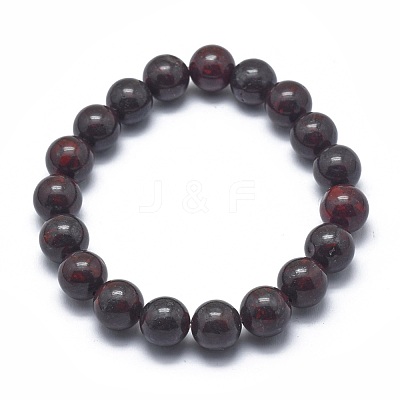 Natural Brecciated Jasper Bead Stretch Bracelets X-BJEW-K212-A-040-1