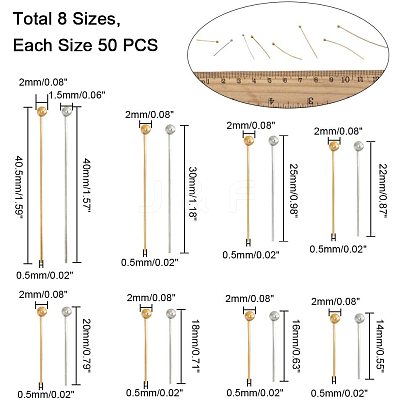 Rack Plating Brass Ball Head Pins KK-PH0035-62-1