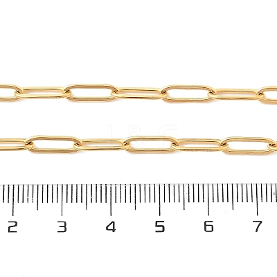 Ion Plating(IP) 304 Stainless Steel Paperclip Chain Necklace NJEW-D045-14G-1