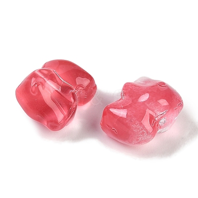 Spray Painted Glass Beads GLAA-Z007-04C-1