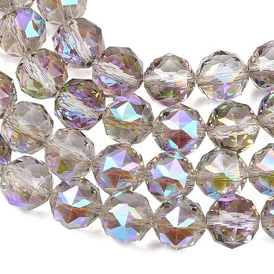 Transparent Electroplate Glass Beads Strands EGLA-N002-34C-B11-1