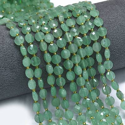 Natural Green Aventurine Beads Strands G-K389-B49-01-1