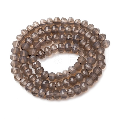 Natural Grey Agate Beads Strands G-P587-D04-01-1
