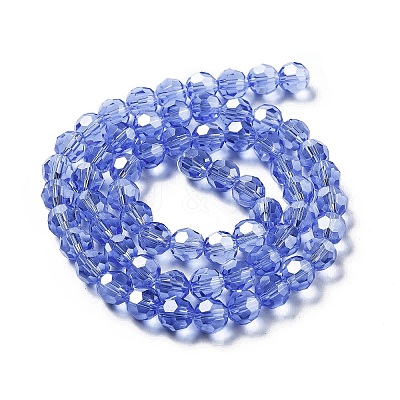 Electroplate Transparent Glass Beads Strands EGLA-A035-T8mm-A21-1