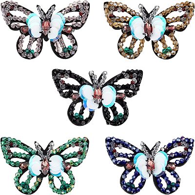 5Pcs 5 Colors Computerized Embroidery Cloth Sew on Patches DIY-FG0002-38-1