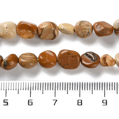 Natural Picture Jasper Beads Strands G-P497-01C-25-1