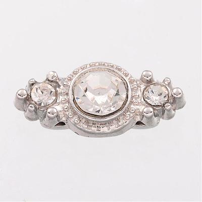 Zinc Alloy Rhinestone Bar Spacers X-ALRI-Q051-N-1