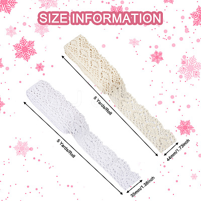 2 Rolls 2 Style Cotton Hollow Ribben WCOR-MP0001-01-1