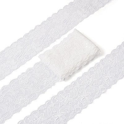 3 Bags 3 Style Polyamide Yarns Stretch Elastic Lace Trim OCOR-YS0001-07-1