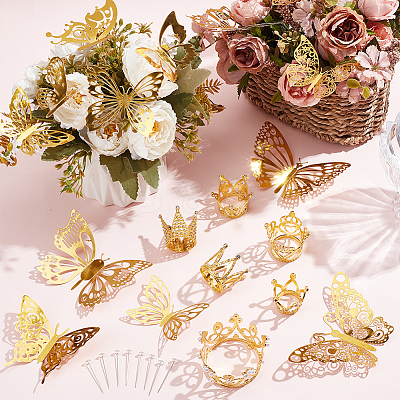 Alloy Rhinstone Crowns Cake Topper DIY-AN0001-30-1