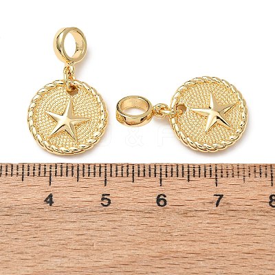 Brass European Dangle Charms KK-H278-01G-05-1