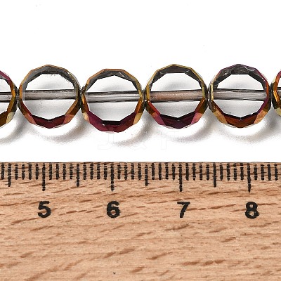Electroplated Transparent Glass Beads Strands GL-CBA98F0-06C-02-1