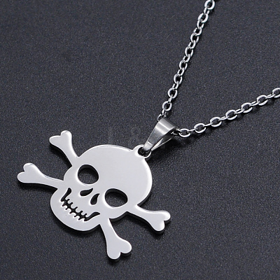 Non-Tarnish 201 Stainless Steel Pendants Necklaces NJEW-S105-JN682-45-1-1