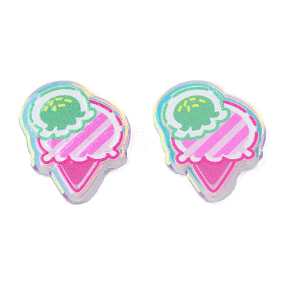 Transparent Printed Acrylic Cabochons TACR-N016-33-1