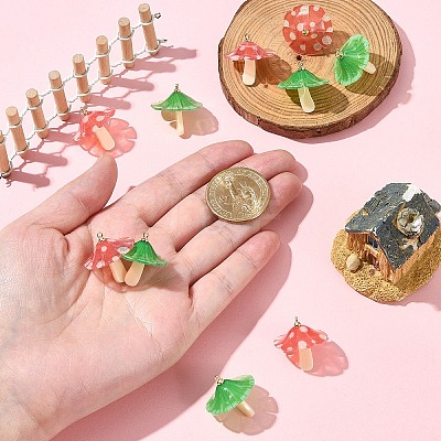 10Pcs 2 Colors Plastic Pendants KY-FS0001-34B-1