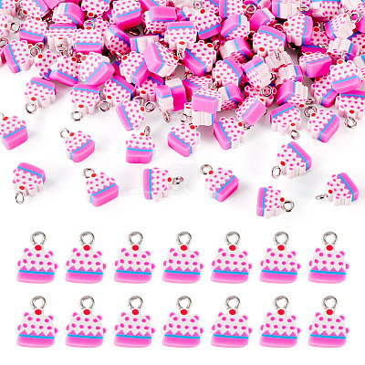 100Pcs Handmade Polymer Clay Charms CLAY-TA0001-96A-1