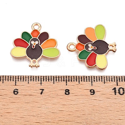 Thanksgiving Day Theme Alloy Enamel Pendants ENAM-T020-35B-1