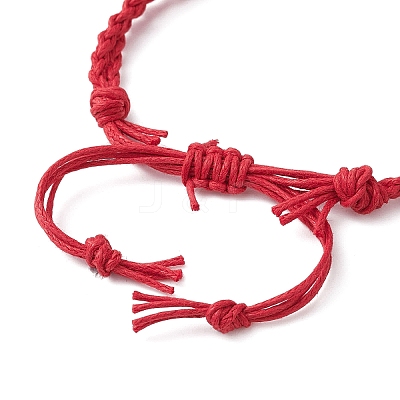 Adjustable Braided Waxed Cotton Macrame Pouch Bracelet Making BJEW-JB09698-02-1