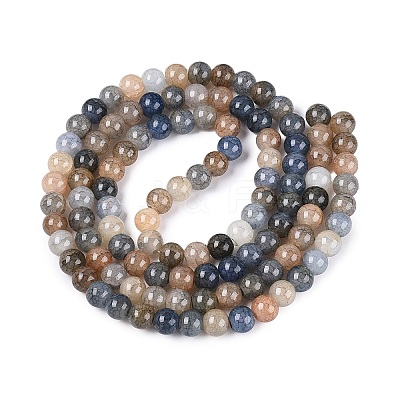 Baking Paint Crackle Glass Beads Strands GLAA-Q106-03A-18-1