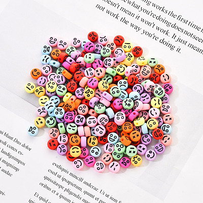 Opaque Acrylic Beads MACR-YW0001-22L-1