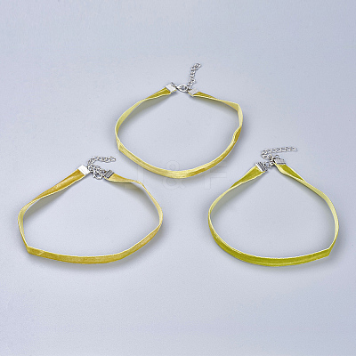 Cloth Gothic Choker Necklaces NJEW-E085-30F-1