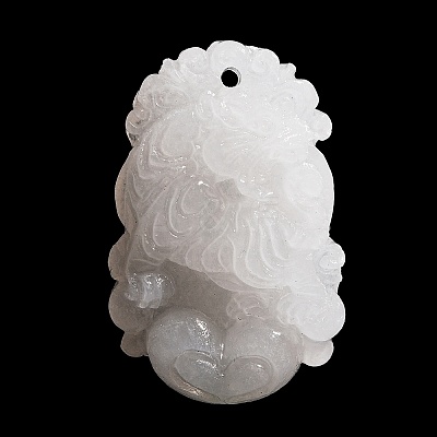 Natural White Jade Carved Pendants G-S384-01C-1
