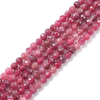Natural Red Tourmaline Beads Strands X-G-A021-01B-1