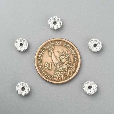 Iron Rhinestone Spacer Beads X-RB-A008-8MM-S-1