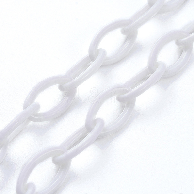 Personalized ABS Plastic Cable Chain Necklaces NJEW-JN03254-07-1