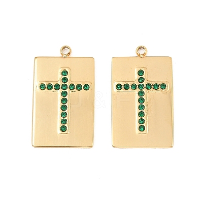 304 Stainless Steel Rhinestone Pendants RB-CBADC81-13G-03-1