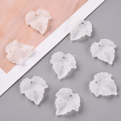 Autumn Theme Transparent Frosted Acrylic Pendants PAF002Y-14-1