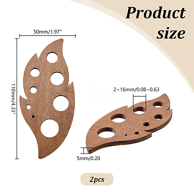 Unfinished Wood Pendants WOOD-WH0026-37B-02-1