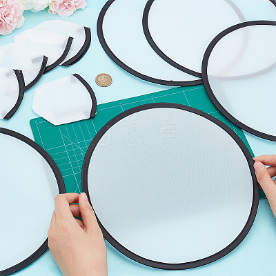 Sublimation Blank Polyester Folding Fan AJEW-WH0010-57A-1
